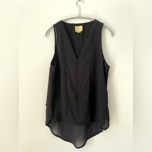 anthropologie maeve collection top. black. size small.